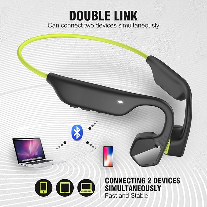 Auriculares de conducción ósea, inalámbricos por Bluetooth, impermeabl...