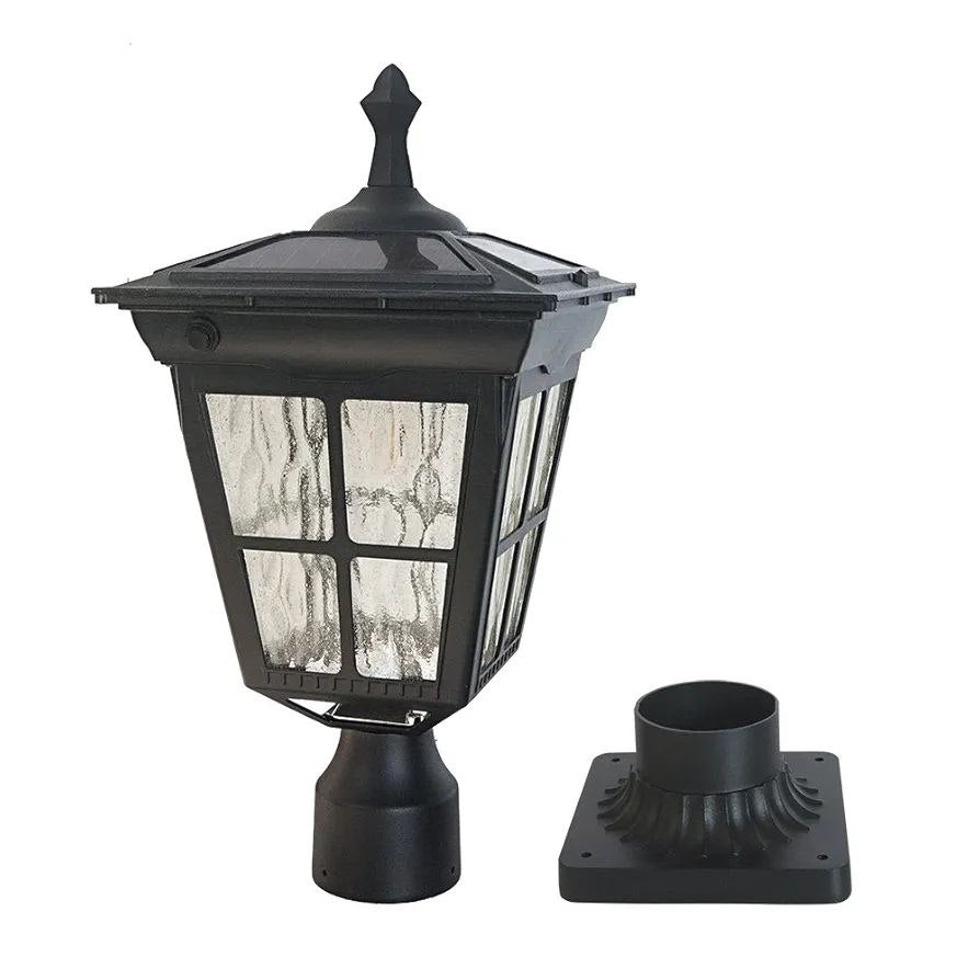 Kemeco LED solar jardín luz negro aluminio impermeable accesorio para al aire libre