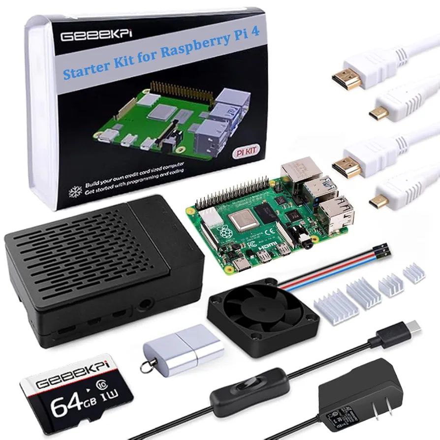 GeeekPi Kit de inicio para Raspberry Pi 4 de 2GB RAM