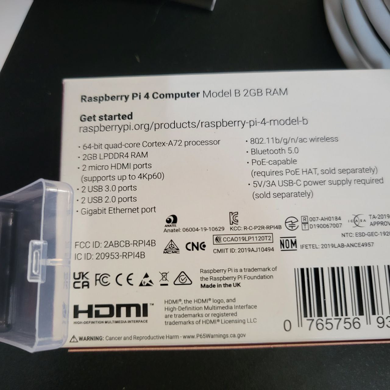 GeeekPi Kit de inicio para Raspberry Pi 4 de 2GB RAM