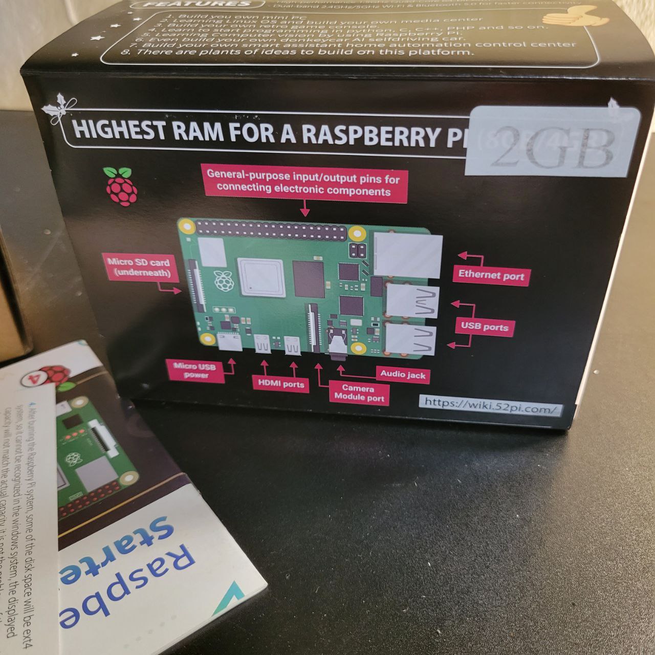 GeeekPi Kit de inicio para Raspberry Pi 4 de 2GB RAM