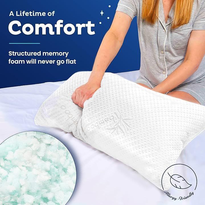 Almohada de espuma viscoelástica triturada Snuggle-Pedic