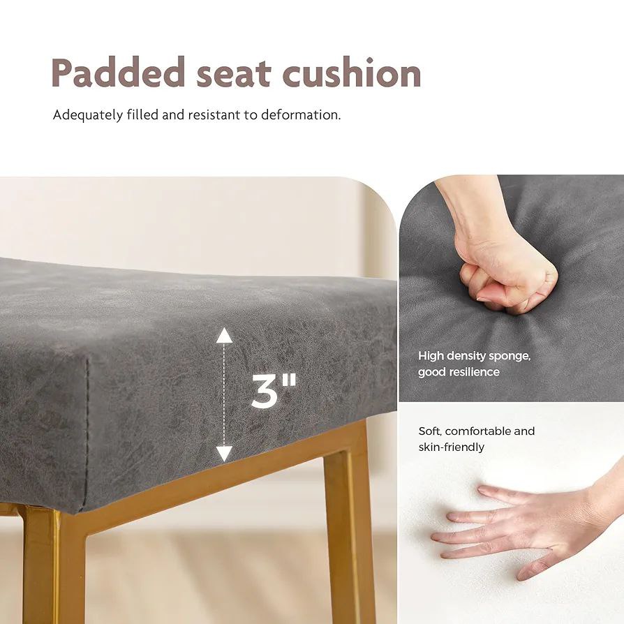 Juego de 2 taburetes de bar ALPHA HOME de 61 cm