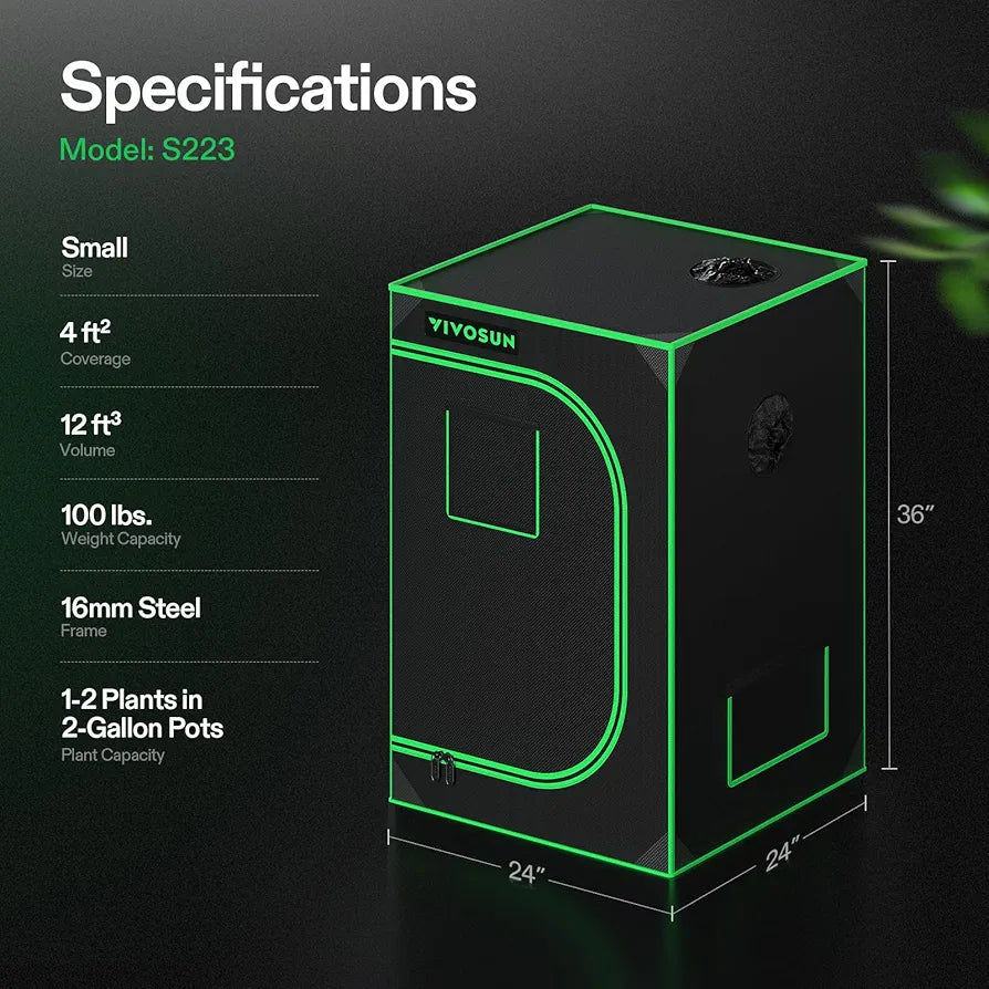VIVOSUN - Tienda de cultivo S223 para interiores, de mylar s...