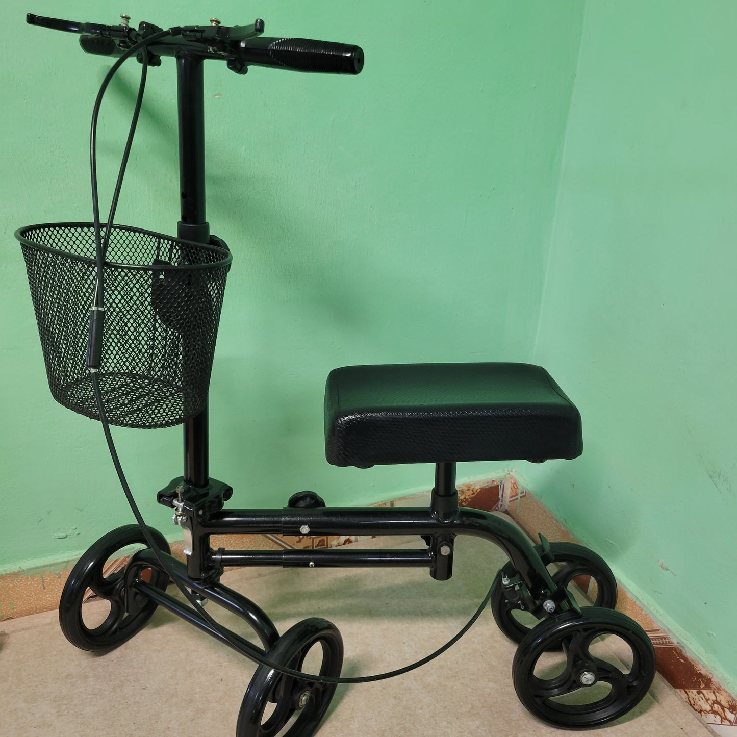 Patinete de rodilla para pie roto, patinete plegable para le...