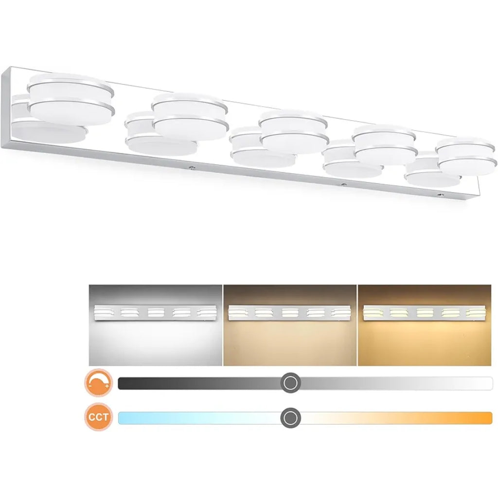 Lámparas LED cromadas de 3 colores regulables con 5 luces LED cromadas...