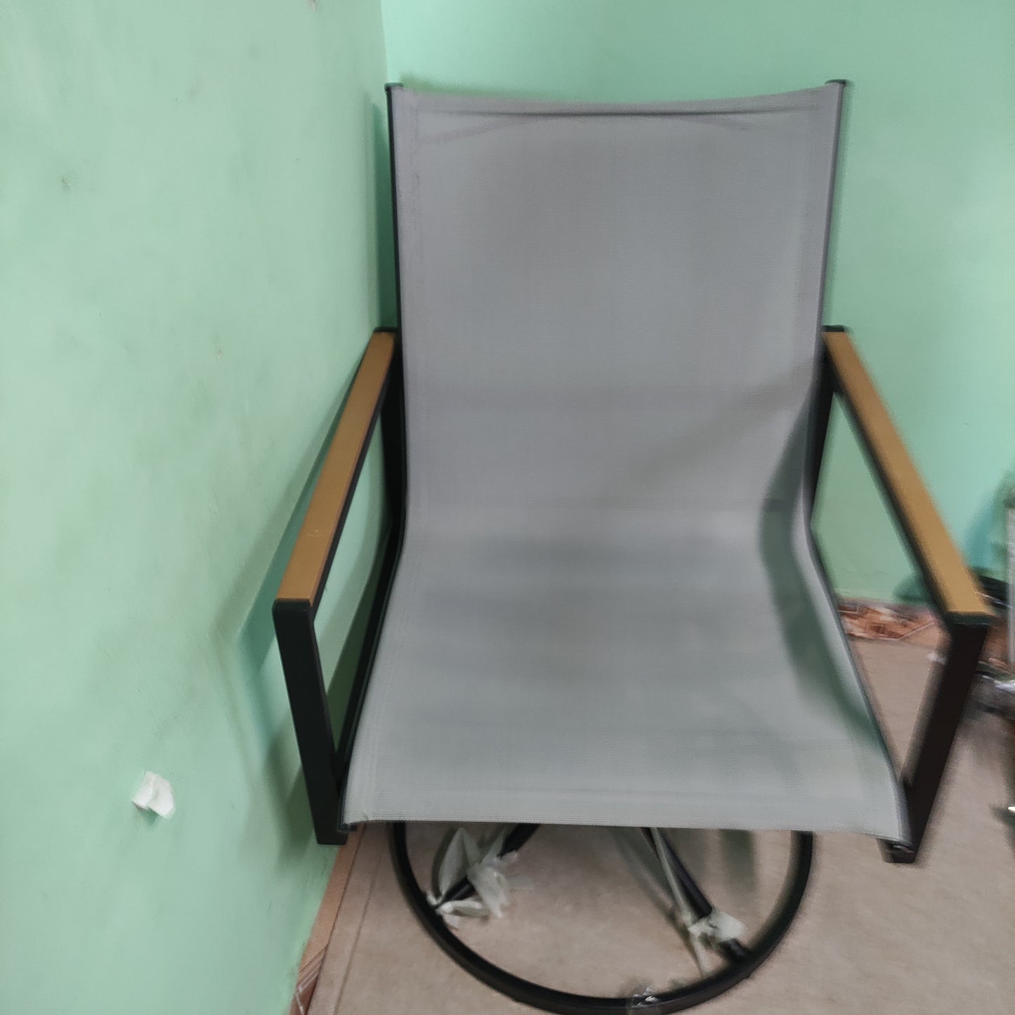Silla giratoria para patio al aire libre con tela Texteline ...