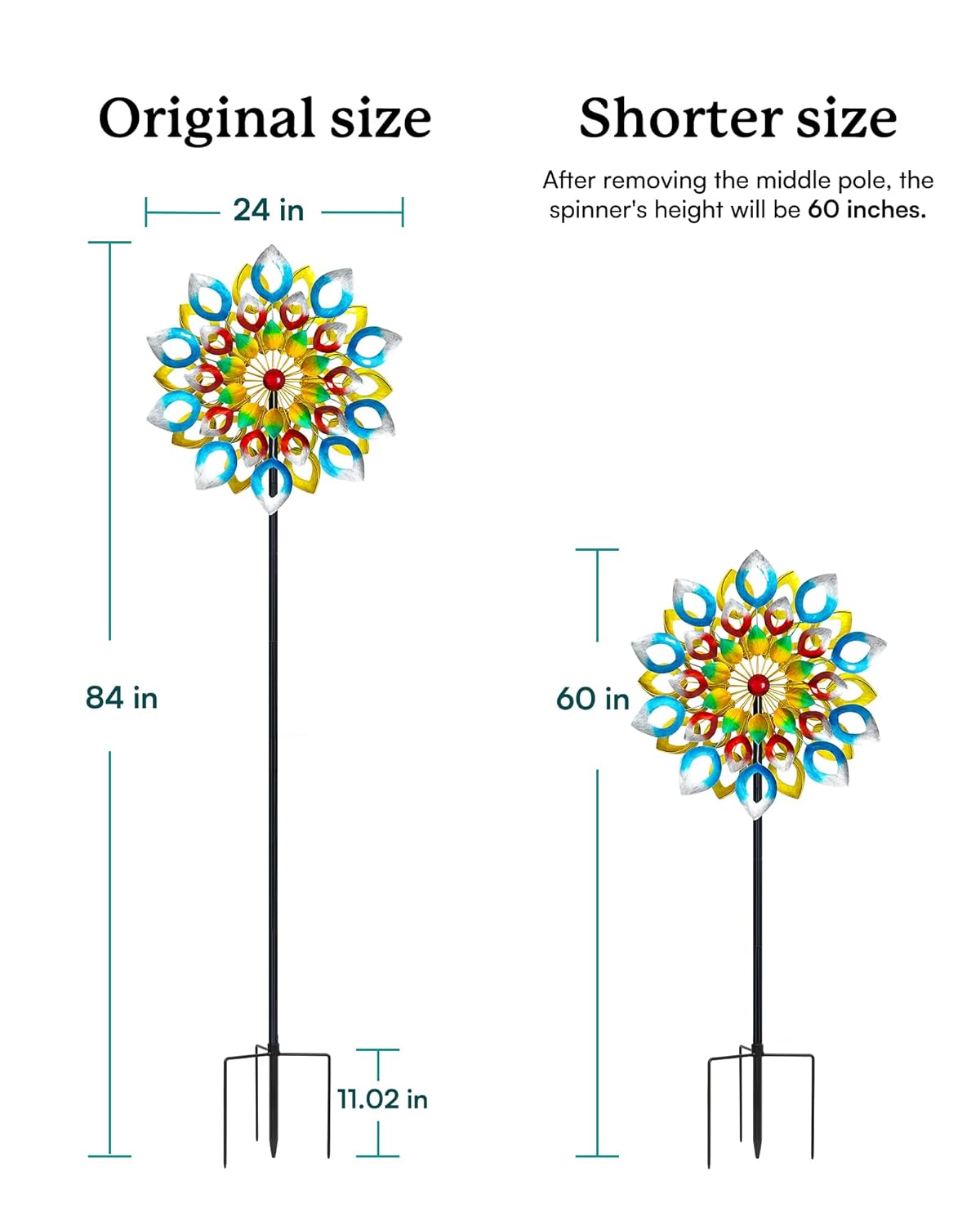 Molinillos de viento para jardín con estaca – Grandes molini...