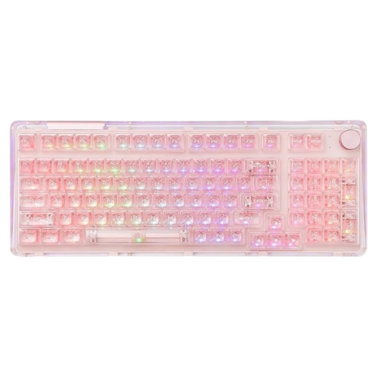 KiiBoom Phantom 98 Teclado mecánico montado en junta de cristal interc...