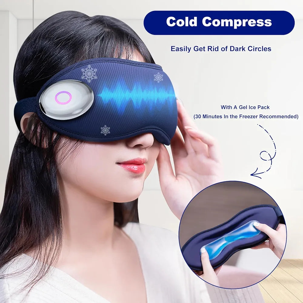 Máscara de ojos de masaje, máscara de ojos calentada, compre...