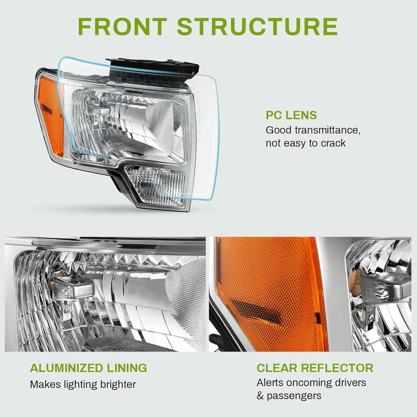 AUTOSAVER88 Conjunto de faros delanteros compatible con Ford...