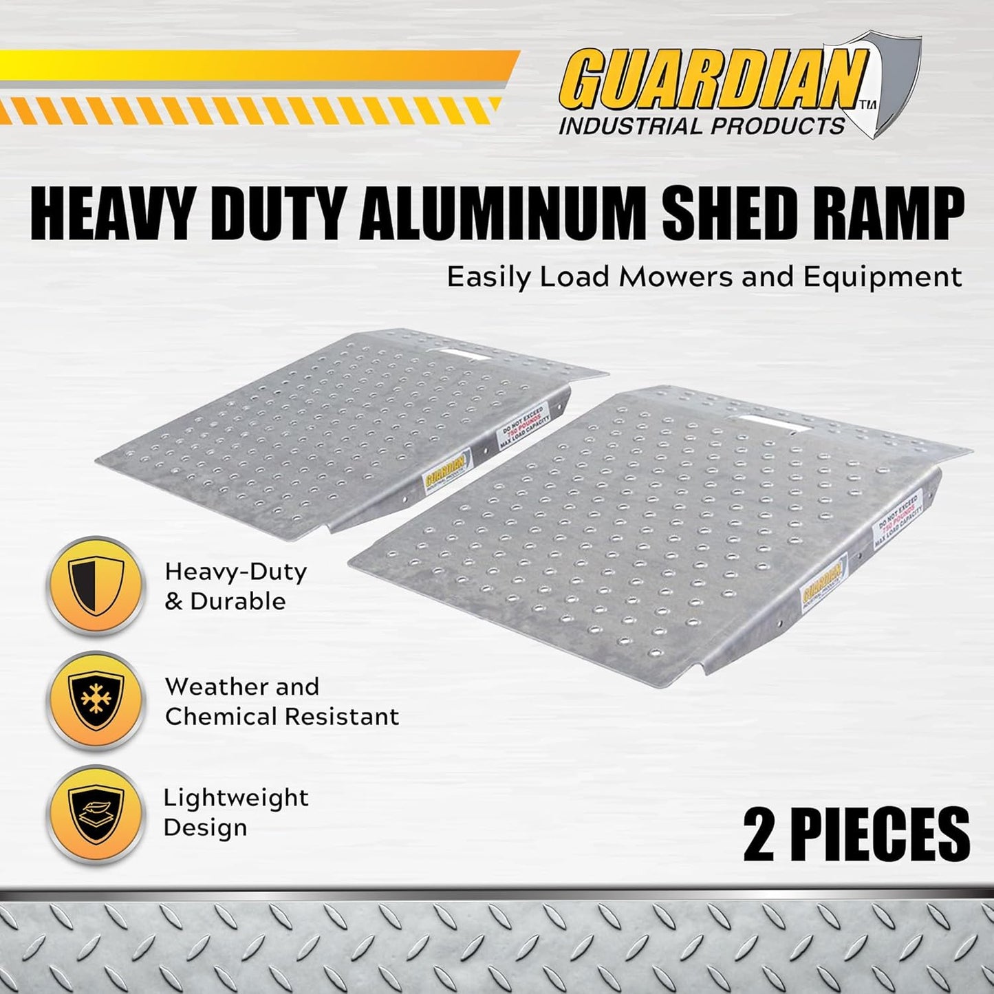 Guardian SR-01-24-24-P-TS6-2 Shed Ramps with Plastic Surface