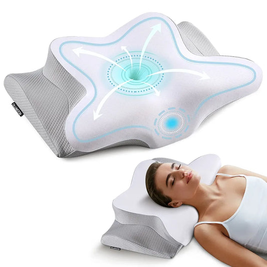 Almohadas de espuma viscoelástica, almohada de apoyo para el...