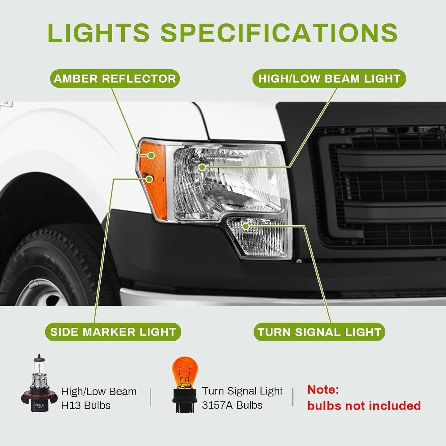 AUTOSAVER88 Conjunto de faros delanteros compatible con Ford...