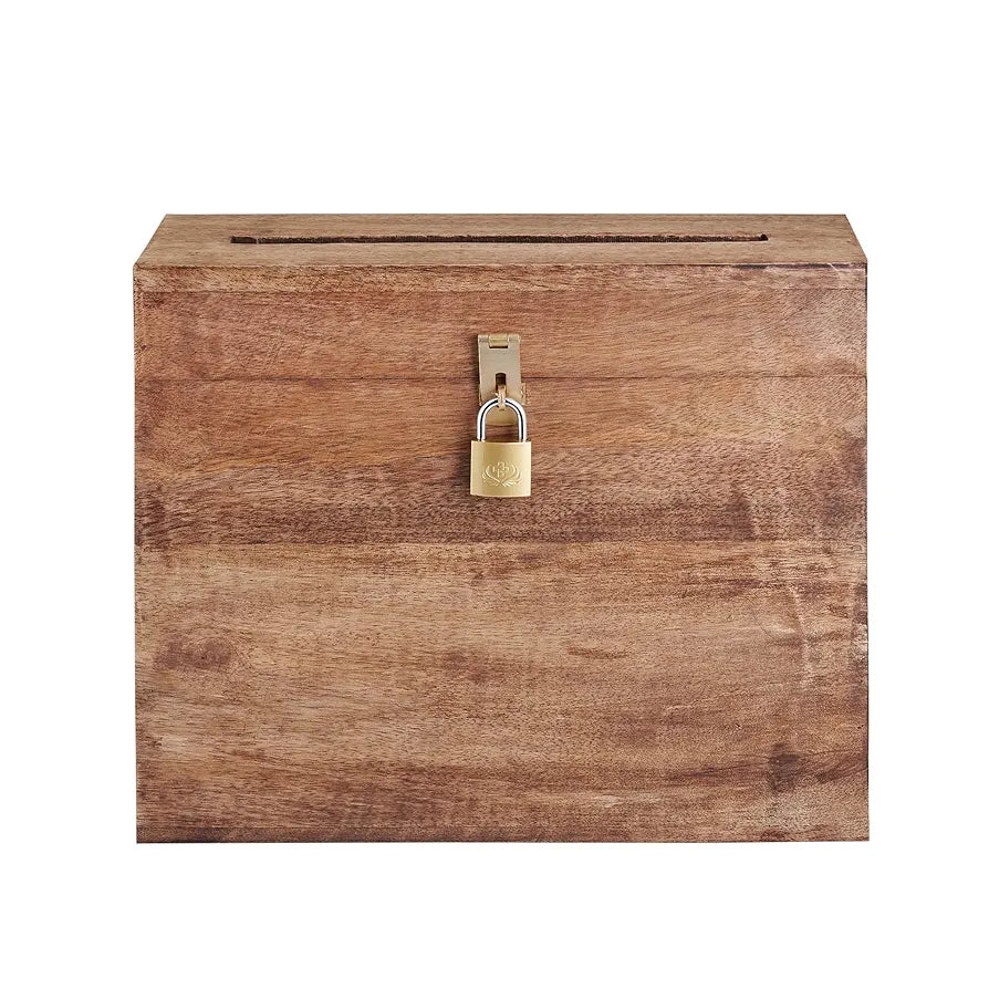 Caja para tarjetas de boda con ranura para tarjetas y cerrad...