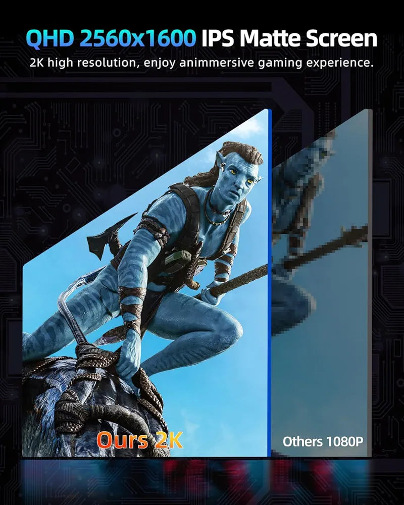 UPERFECT Monitor portátil para juegos 2K 144Hz 18" 2560x1600...