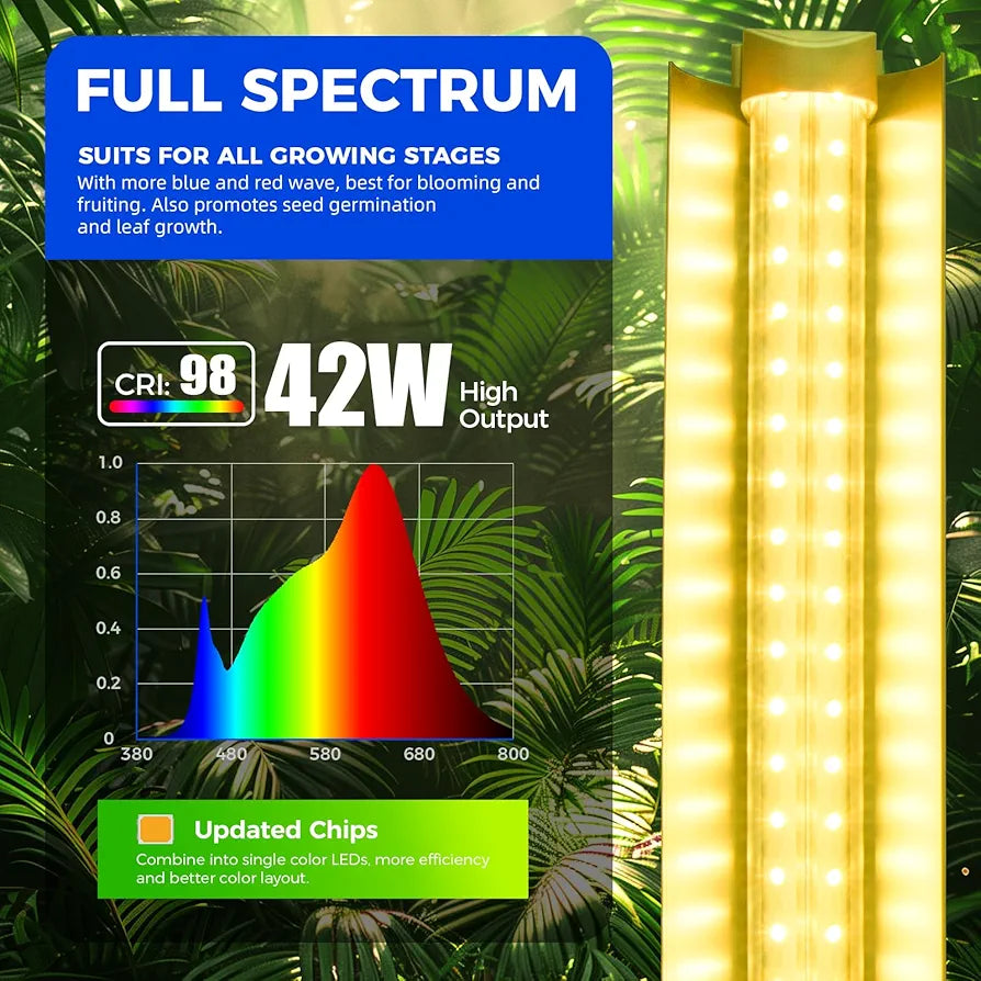 Barrina Luz de cultivo de plantas, 252 W (6 x 42 W, equivale...