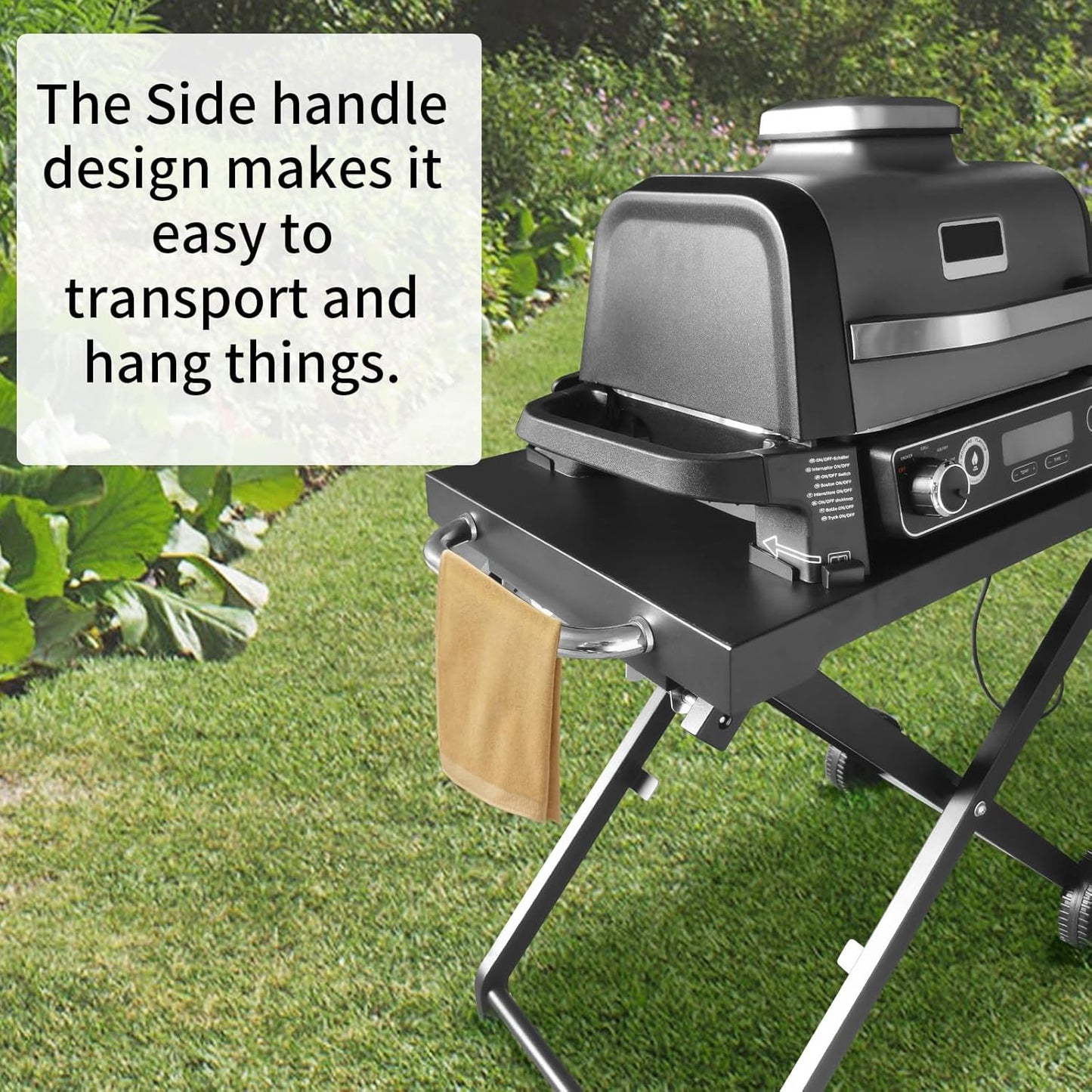 Soporte plegable de metal para parrilla Ninja Outdoor XSKSTA...