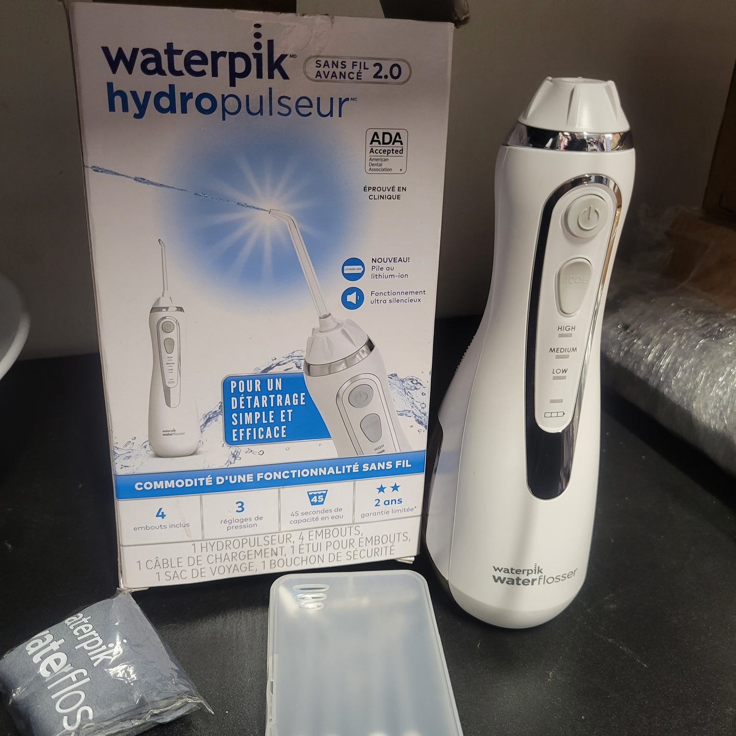 Waterpik Irrigador bucal avanzado sin cable, Blanco Perlado