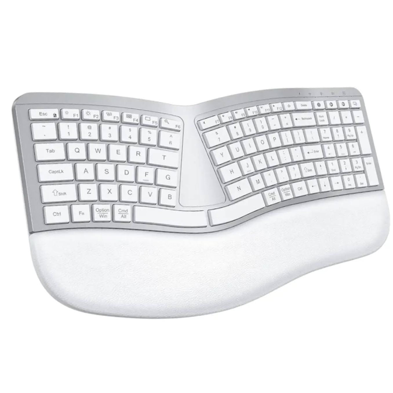 PEIOUS Teclado ergonómico, teclado Bluetooth, multidispositivo, recarg...