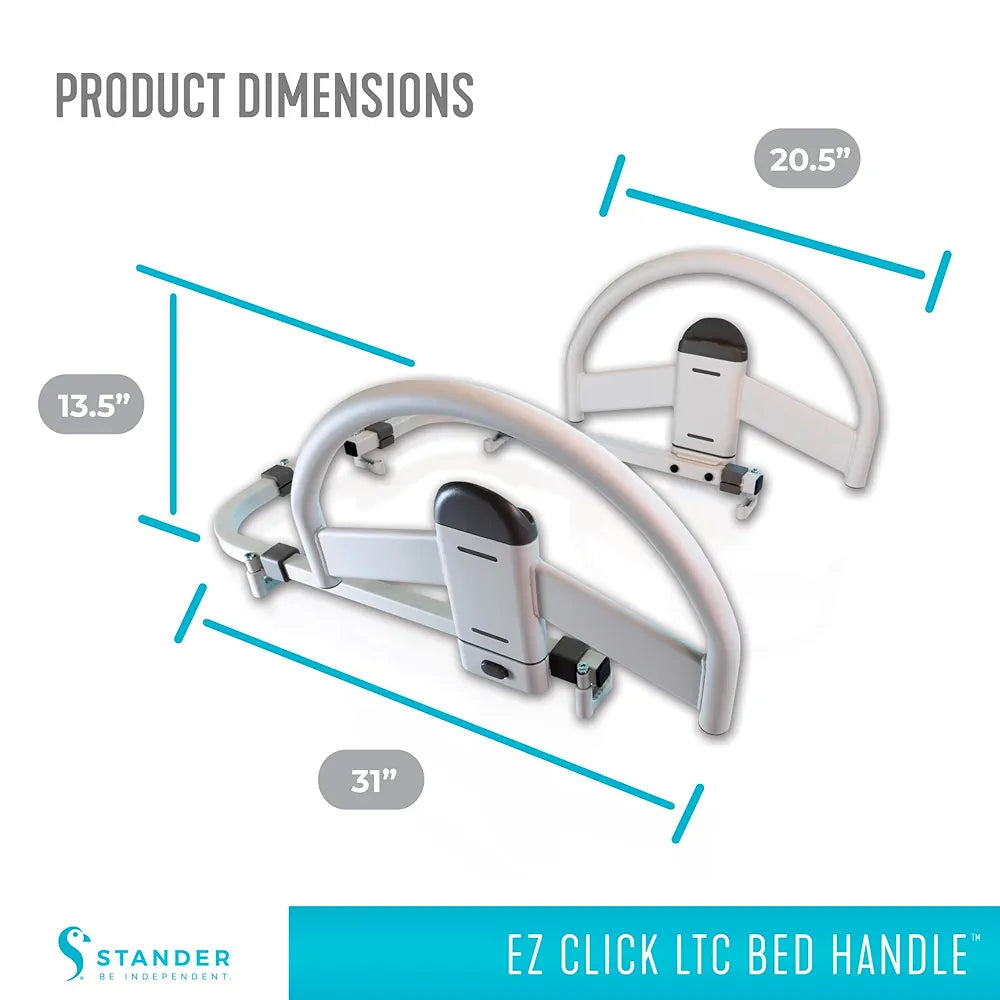 Stander EZ Click - Manija de cama, riel para camas de hospit...