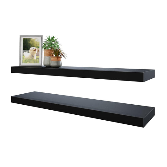 BAMEOS - Estantes flotantes de madera color negro, 31.5 x 7....