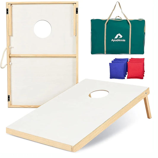 ApudArmis Juego de tablas de cornhole de madera de 3 x 2 pie...