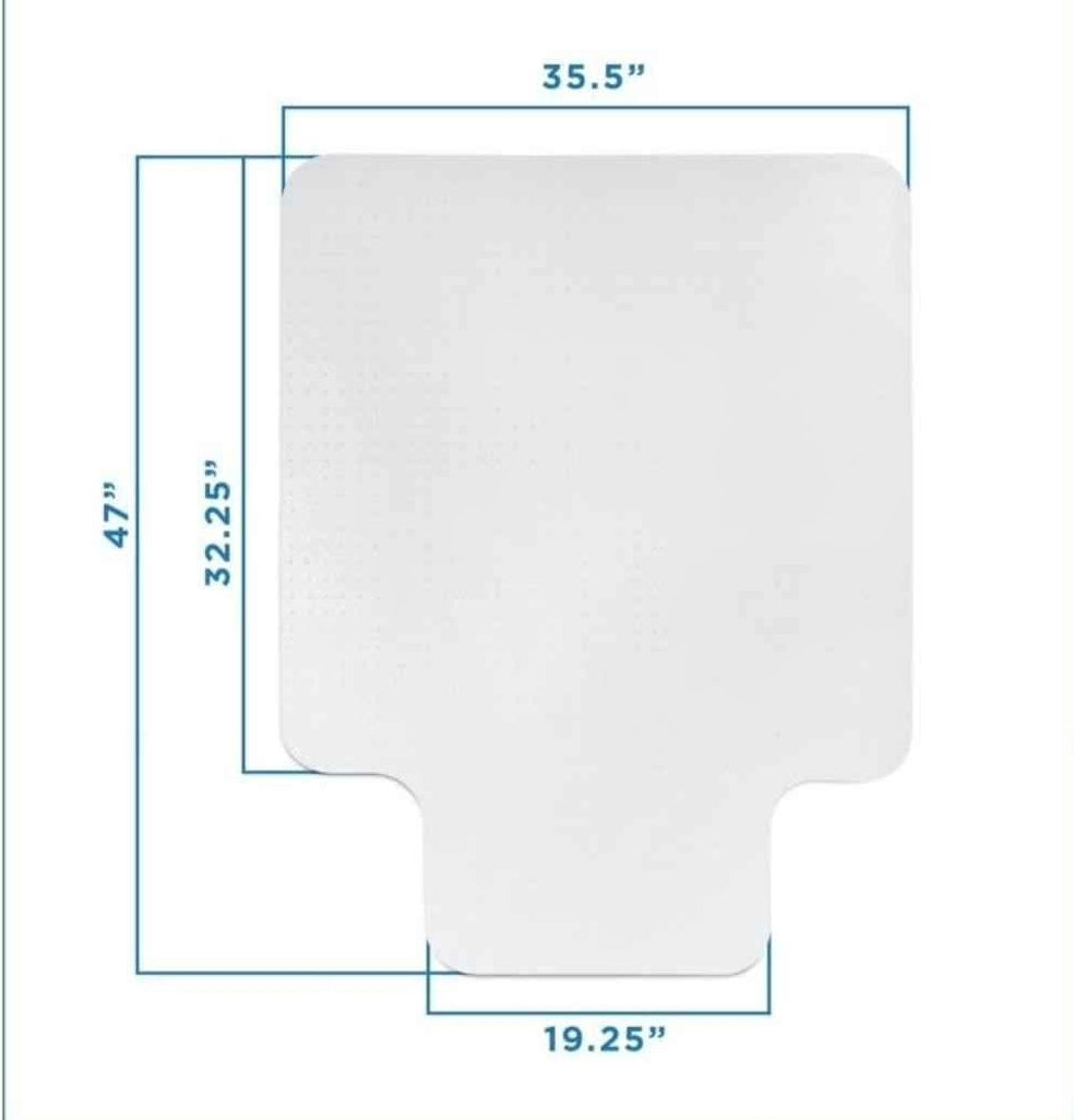 Alfombrilla para silla de oficina con tachuelas rectangulare...