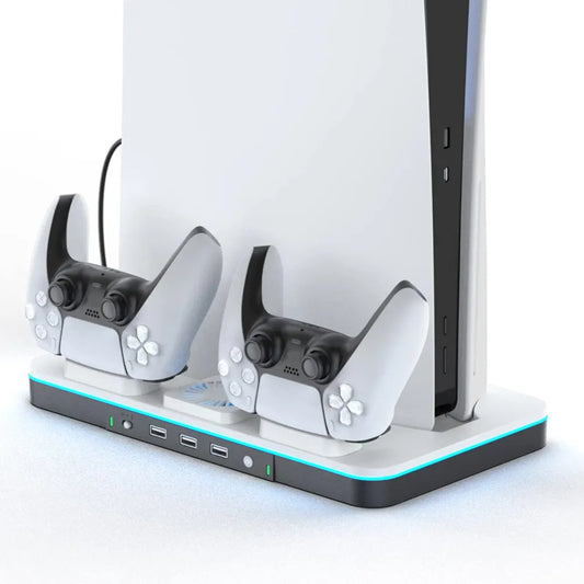 '-Soporte de refrigeración mejorado para PS5 con cargador para mando