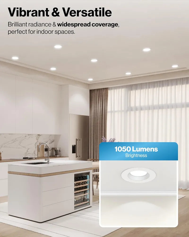 Sunco - Paquete de 16 luces LED empotrables de 6 pulgadas, r...