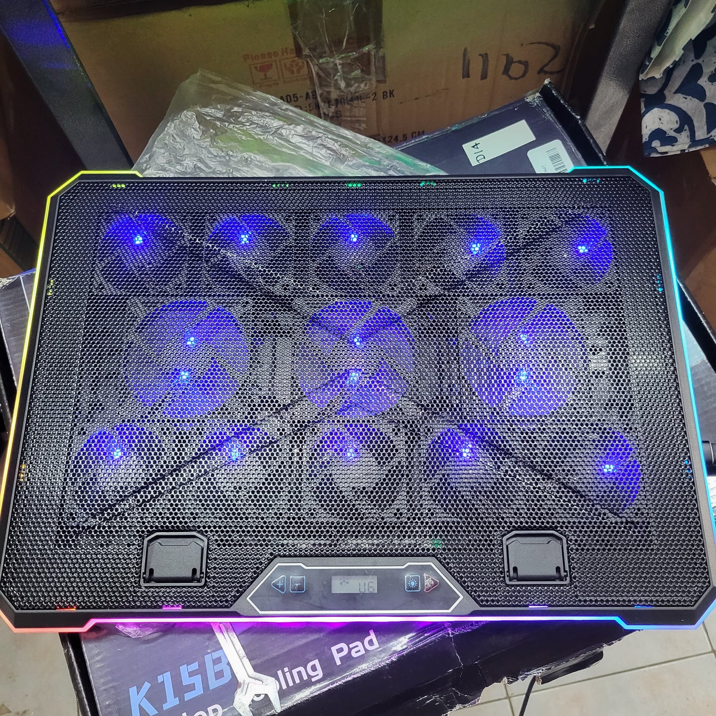 Almohadilla de refrigeración RGB para laptop para juegos, soporte de r...