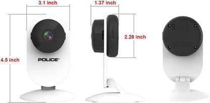 POLICE Cámara de seguridad WiFi HD 1080P compacta para interiores, sis...