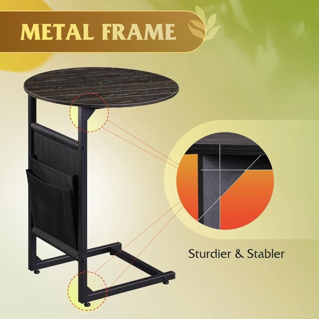 WLIVE Mesa auxiliar, mesas de centro pequeñas de 31.3 y 18.7 pulgadas ...