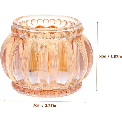 6 Piezas Portavelas De Cristal Candelabro De Cristal Adorno Portavelas...