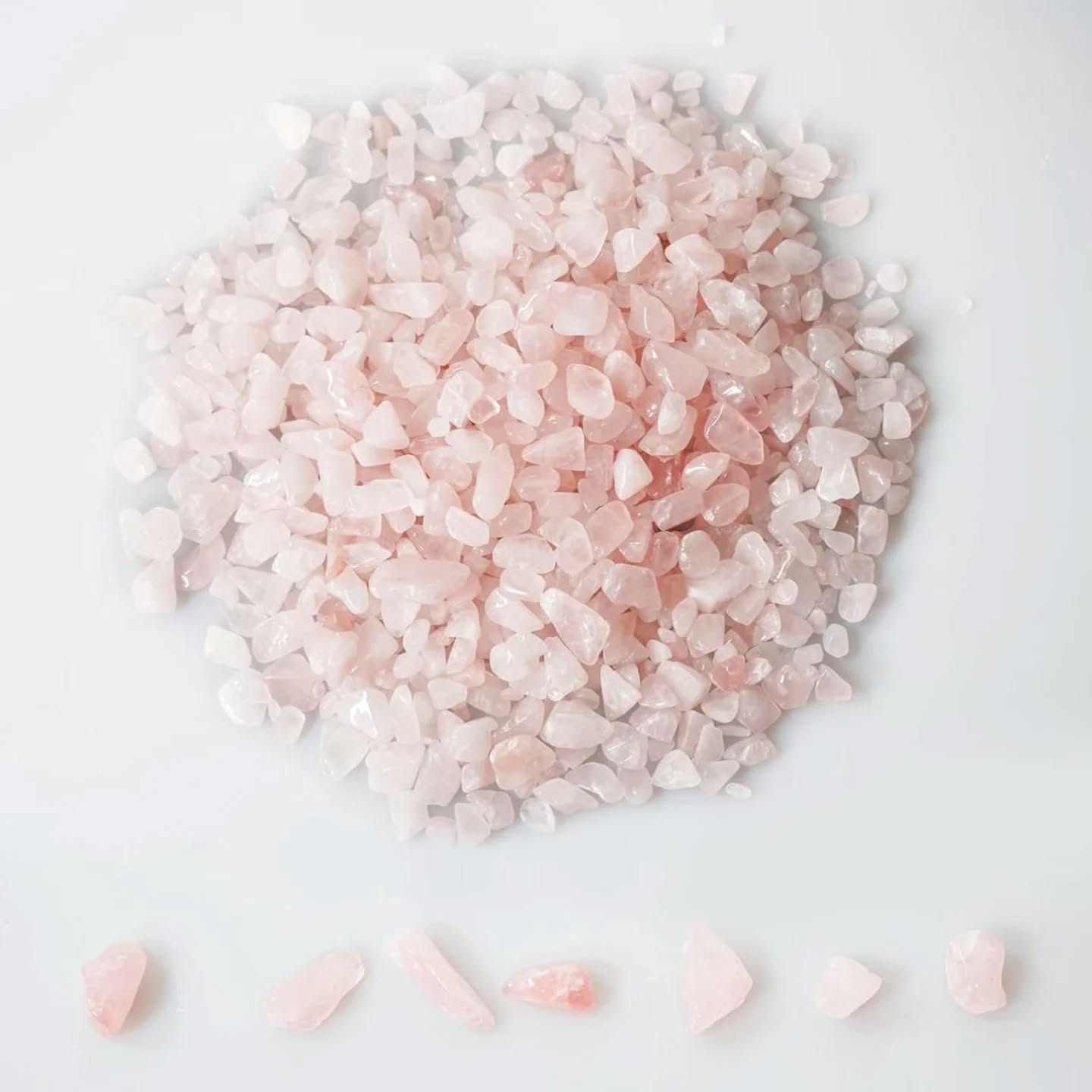 gemshan 2 lbs Rose Quartz Chips Natural Crushed Crystal...