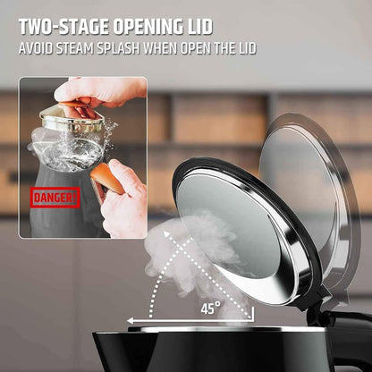 Razorri Hervidor eléctrico con control de 1 clic, pantalla digital LED...