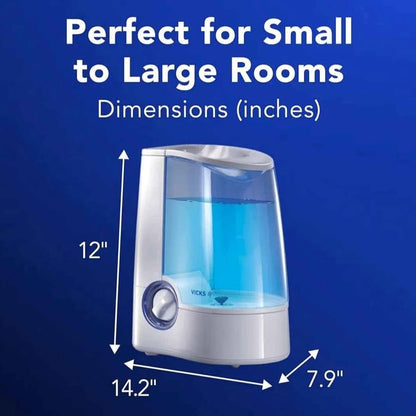 Vicks Humidifier, Warm Mist with Auto Shut-Off.