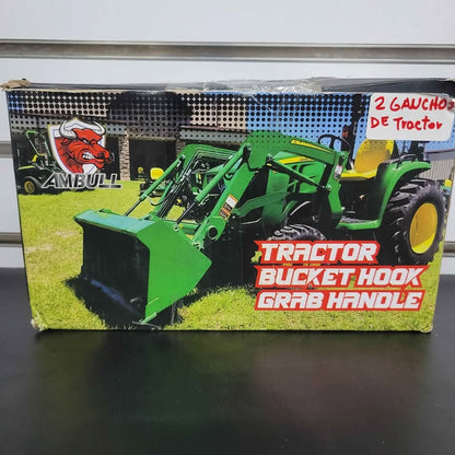 2-Pack Tractor Bucket Hooks with Lashing Ring, Stainless Steel...