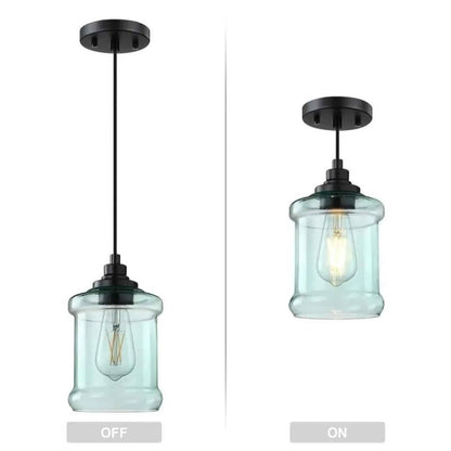 Paquete de 2 lámparas colgantes para interiores para isla de cocina de...