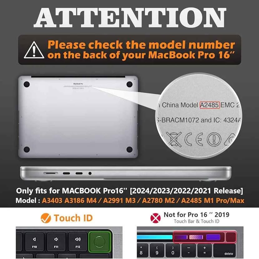 SEYMAC stock Funda para MacBook Pro de 16 pulgadas 2023/2022/2021 A299...