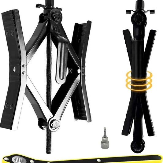 Small wheel stabilizer in the form of a caravan chock for towing...