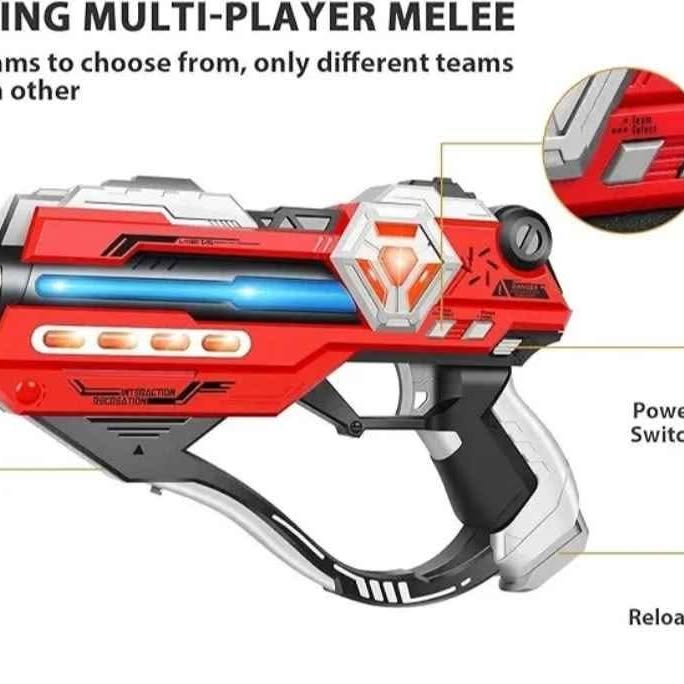 Juego de 4 pistolas láser con pantalla LED digital, regalos para adole...