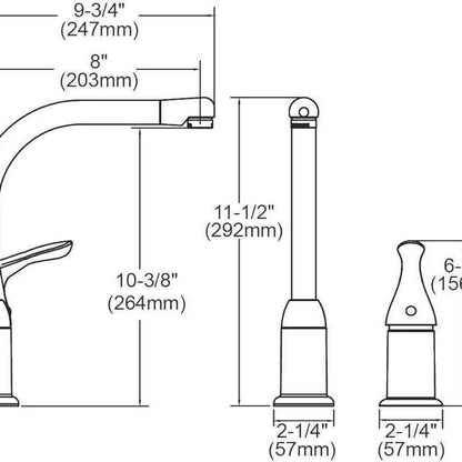 Elkay Everyday LK3000CR Deck-Mount Kitchen Faucet with...
