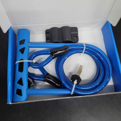 Candado de bicicleta resistente con cable de 0.551 in y cable de 0.472...