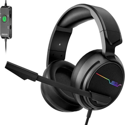 Jeecoo V20U - USB Pro Gaming Headset for PC, Over-Ear Headphones with Mic...