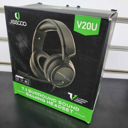 Jeecoo V20U - USB Pro Gaming Headset for PC, Over-Ear Headphones with Mic...