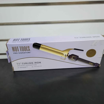 Hot Tools Rizador digital profesional de oro de 24 quilates de 1-1/4 p...