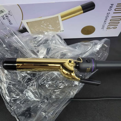 Hot Tools Rizador digital profesional de oro de 24 quilates de 1-1/4 p...