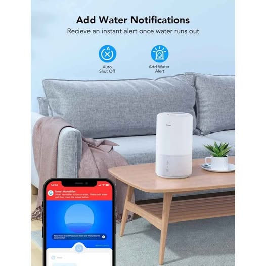 Govee Smart Humidifiers for Bedroom, 120ml Ultrasonic Humidifier with 100ml Capacity, 100ml Capacity, 12 ...