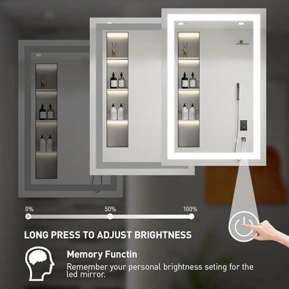 FTOTI 36 x 24 Inch LED Bathroom Vanity Mirror, Illuminated Mirror...